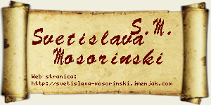 Svetislava Mošorinski vizit kartica